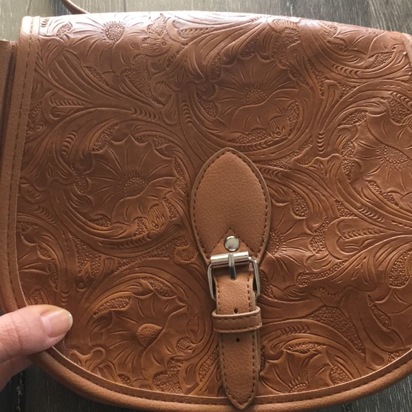 Deb and Dave brown faux leather Crossbody bag - Picture 2 of 6